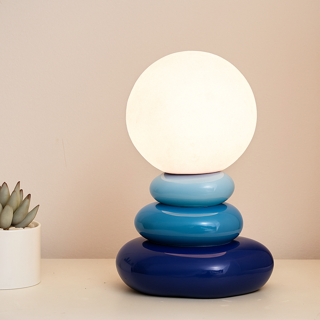 Table Lamp Ceramic USB Powered LED Compatible Bedside Desk Lighting