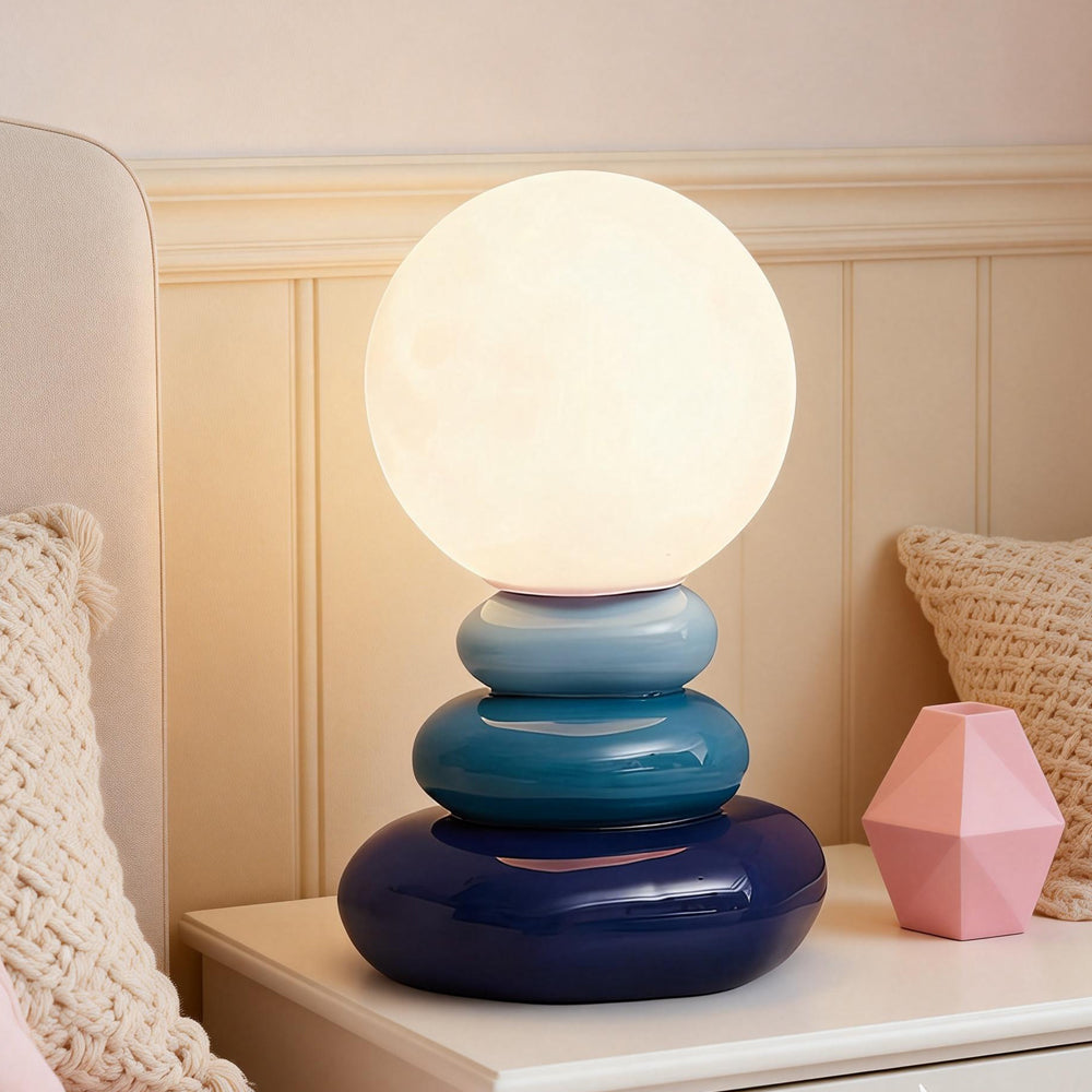 Ceramic Table Lamp Sculptural Design G9 Bulb Indoor Lighting