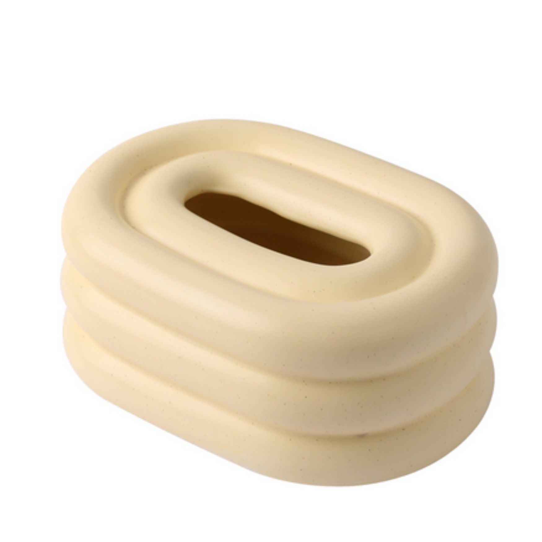 Ceramic Tissue Box Holder Wind Ring Design Decorative Cover