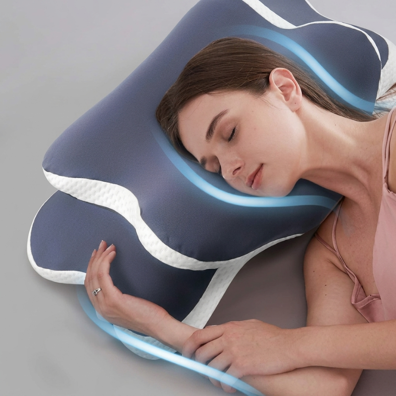 Cervical Memory Foam Pillow Contour Ergonomic Design Multi Position