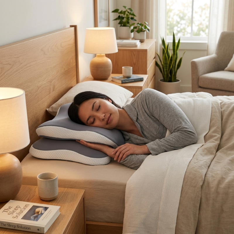 Cervical Memory Foam Pillow Contour Ergonomic Design Multi Position