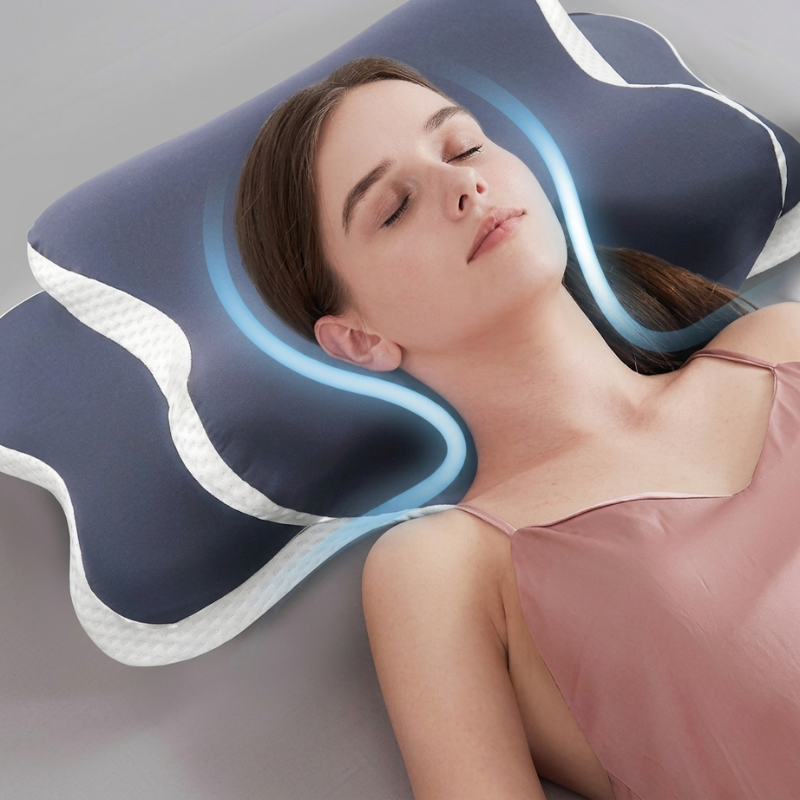Cervical Memory Foam Pillow Contour Ergonomic Design Multi Position