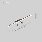 Cestia: Linear LED Ceiling Light in Black – for Living Room & Bedroom