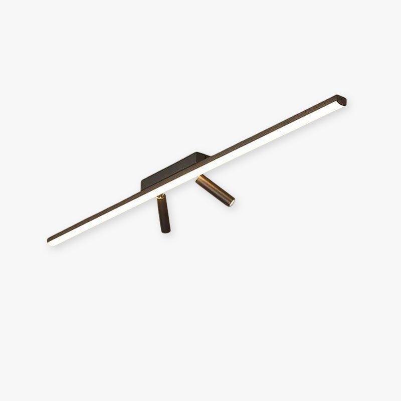 Cestia: Linear LED Ceiling Light in Black – for Living Room & Bedroom