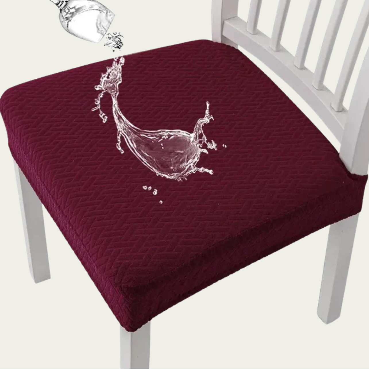 Chair Covers Waterproof Jacquard Polyester Stretch Fit