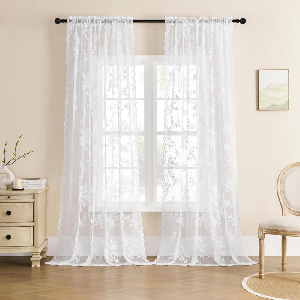 CharmSpitze: Sheer Curtains with Romantic Design for a Bright Living Atmosphere
