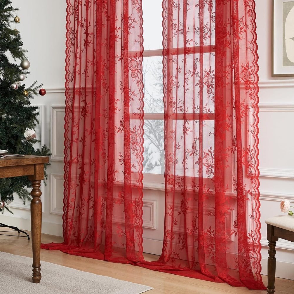 CharmSpitze: Sheer Curtains with Romantic Design for a Bright Living Atmosphere