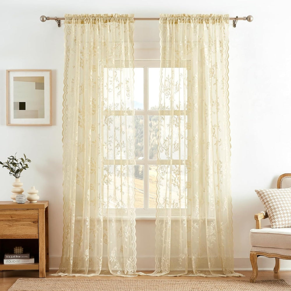 CharmSpitze: Sheer Curtains with Romantic Design for a Bright Living Atmosphere
