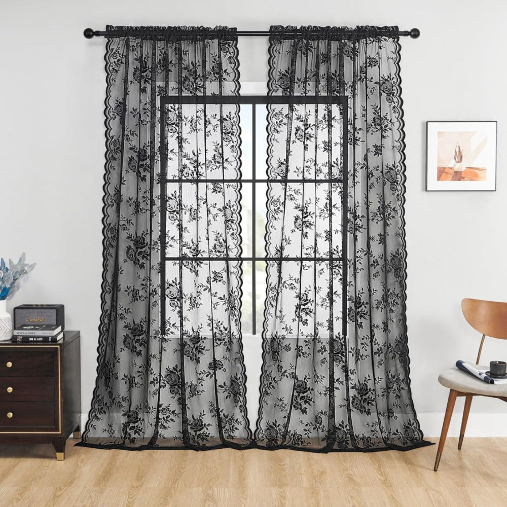 CharmSpitze: Sheer Curtains with Romantic Design for a Bright Living Atmosphere