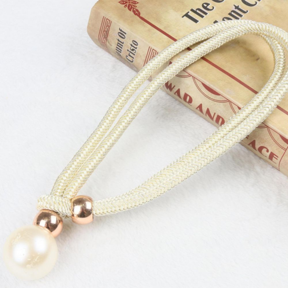 CharmePearl: Elegant Curtain Holder in Pearl Look – Stylish Accessory for Living Room & Bedroom (Set of 2)
