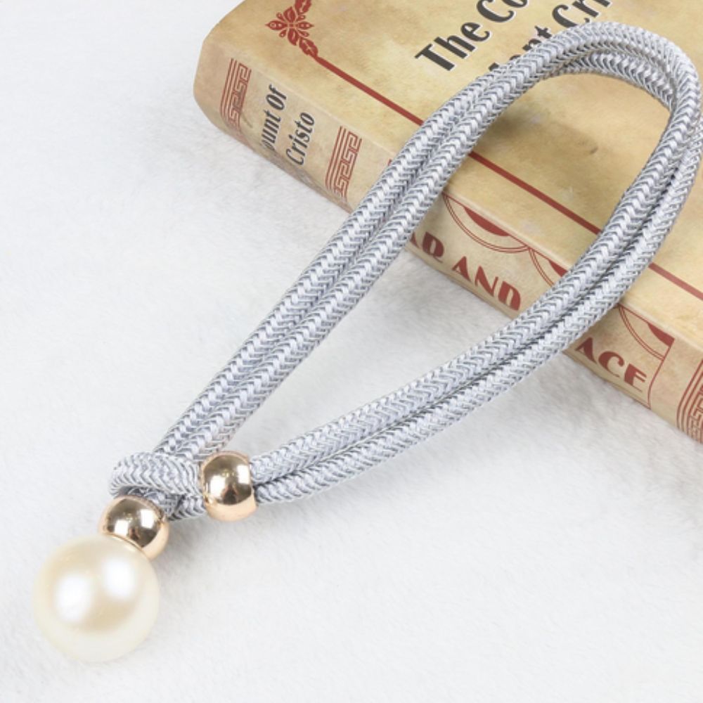 CharmePearl: Elegant Curtain Holder in Pearl Look – Stylish Accessory for Living Room & Bedroom (Set of 2)