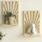 Solmiro – Wooden Sunbeam Wall Shelf