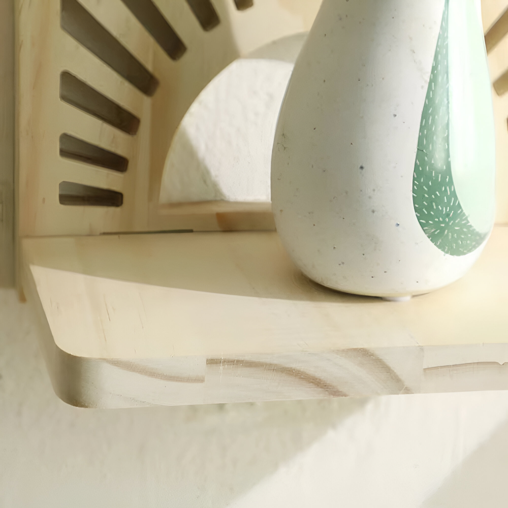 Solmiro – Wooden Sunbeam Wall Shelf