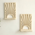 Solmiro – Wooden Sunbeam Wall Shelf