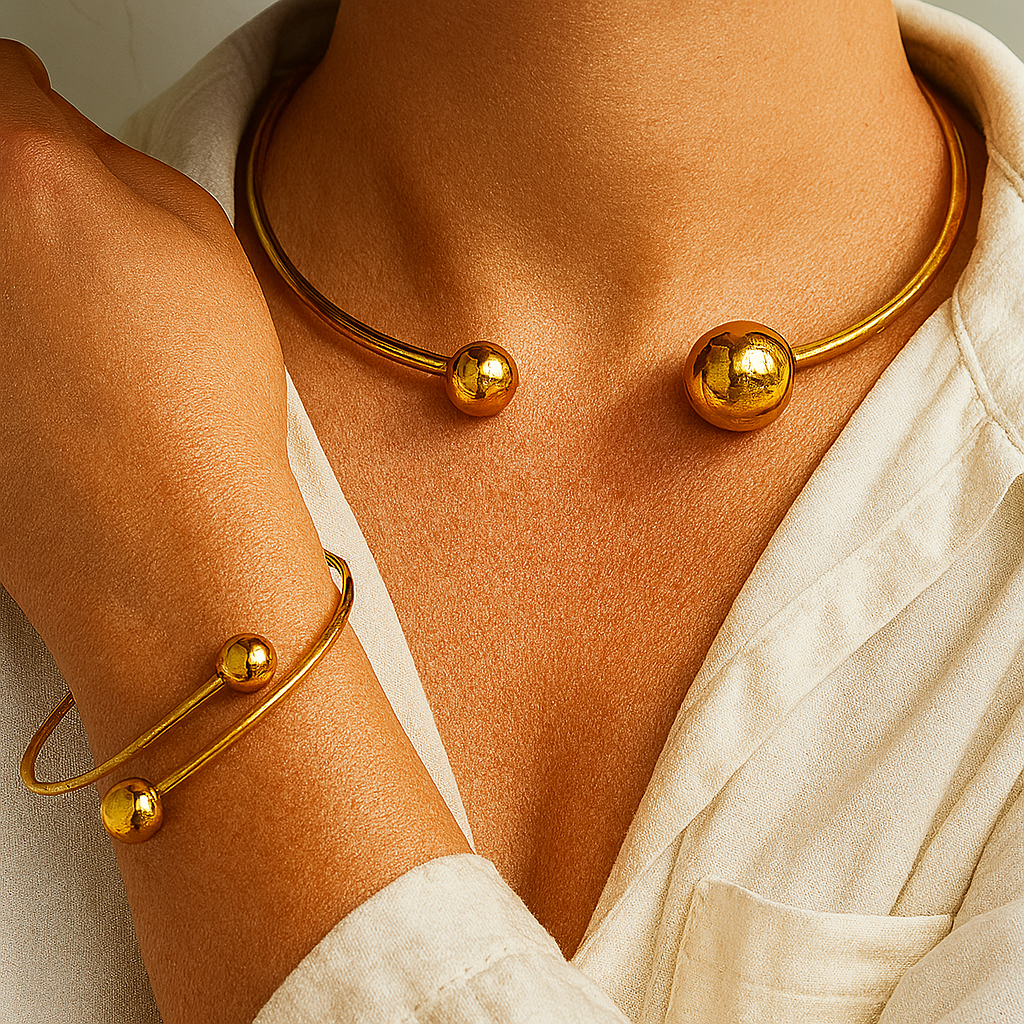 Stylish Cuff Set for Women Ball-Tip Layered Minimalist