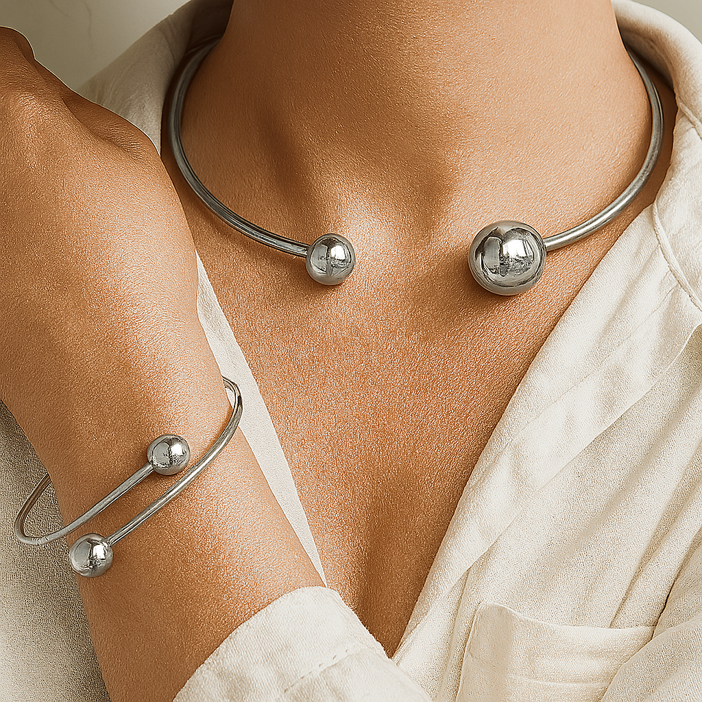 Stylish Cuff Set for Women Ball-Tip Layered Minimalist