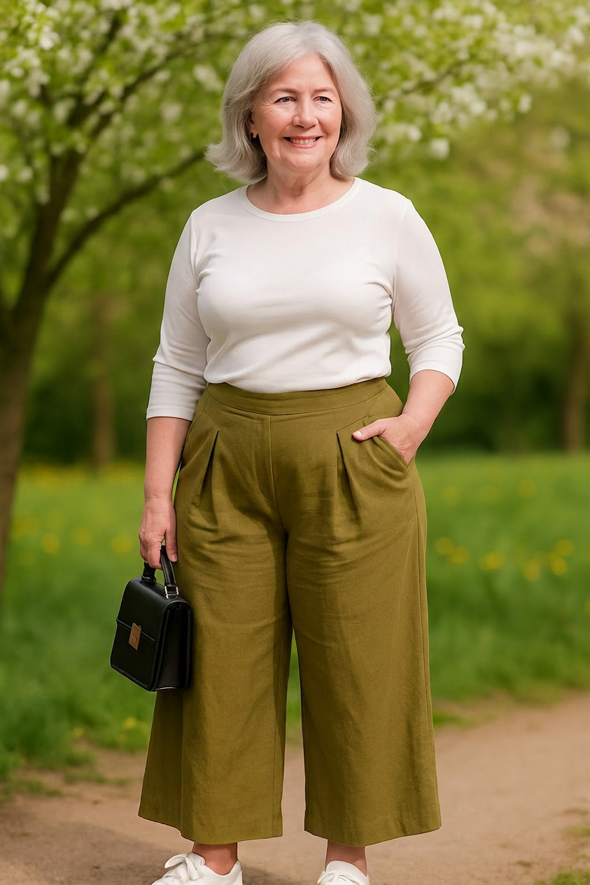 Elegant Wide-Leg Pants for Women Pleated Relaxed