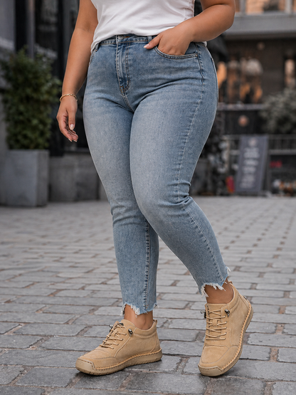 Comfortable Sneakers for Women Zip-Up High-Top