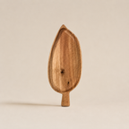 Serving Plate Leaf Shaped Wooden Natural Finish Platter