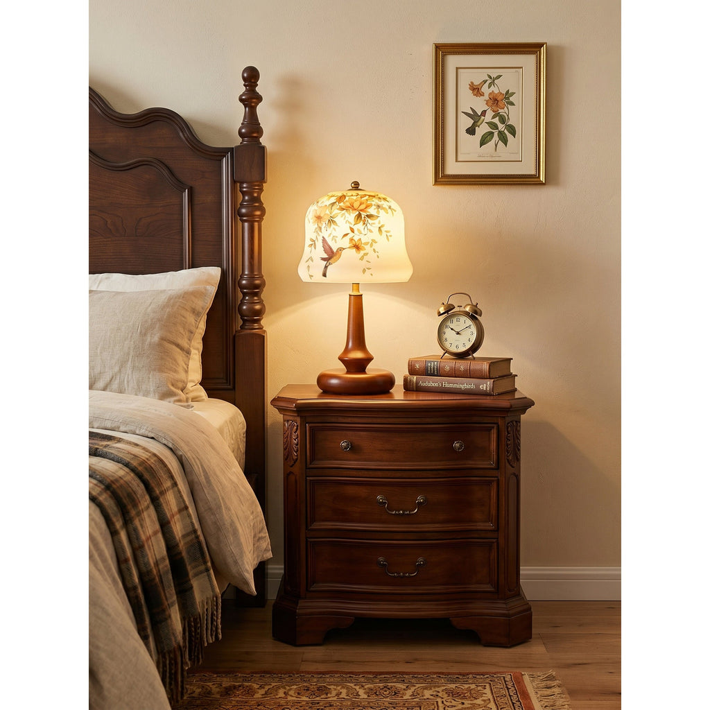 Chatsworth Hummingbird Glass Shade Table Lamp