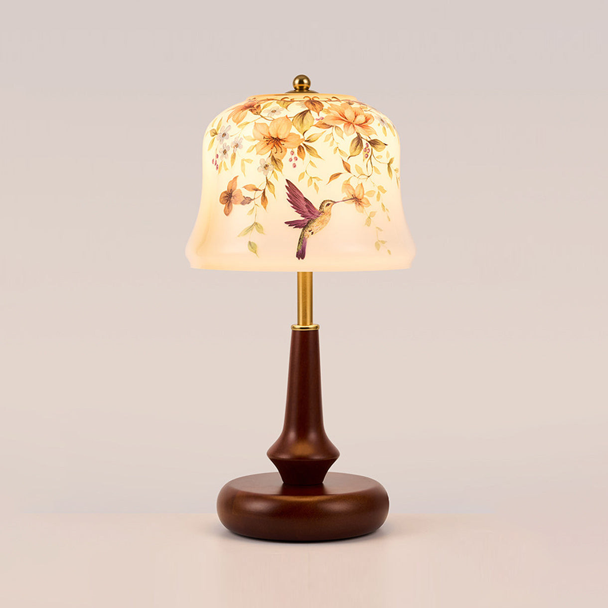 Chatsworth Hummingbird Glass Shade Table Lamp