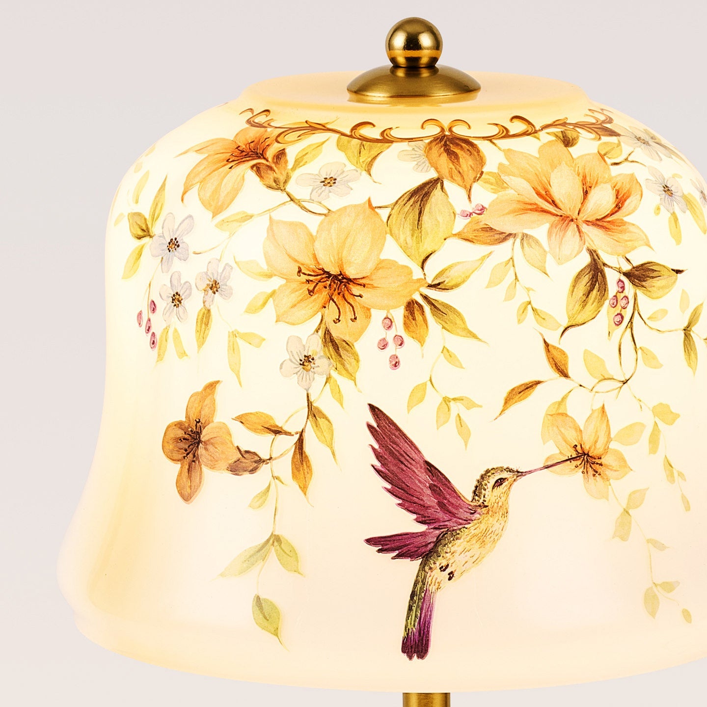 Chatsworth Hummingbird Glass Shade Table Lamp