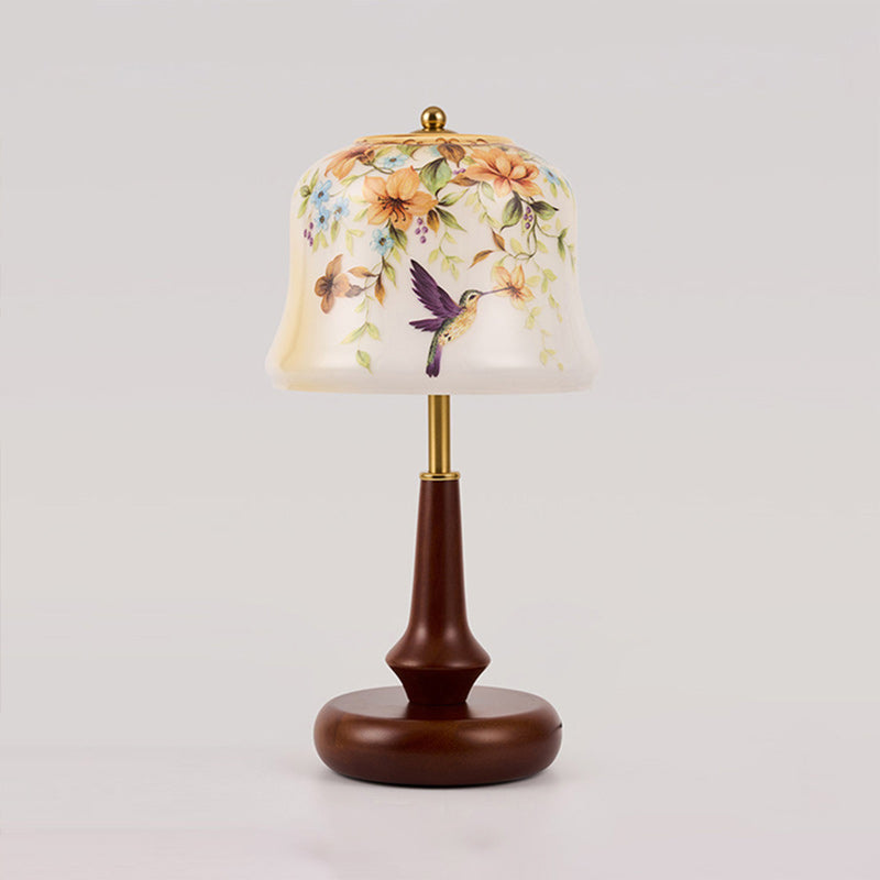 Chatsworth Hummingbird Glass Shade Table Lamp