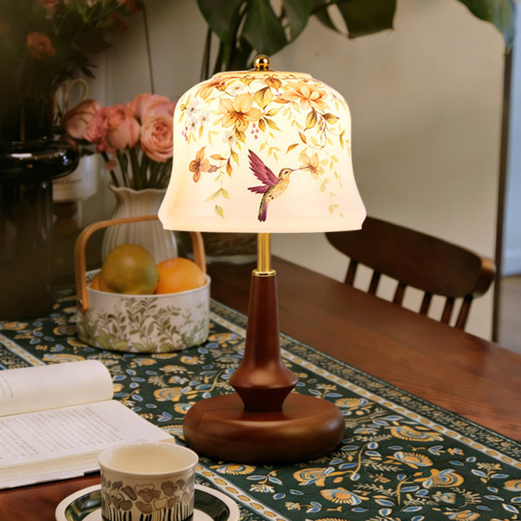 Chatsworth Hummingbird Glass Shade Table Lamp
