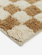 Brix Checkerboard Bath Mat | Two-Tone, Hand-Drawn Pattern