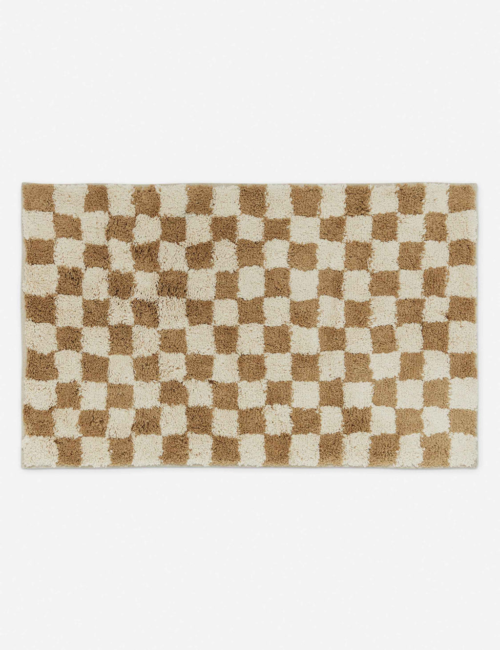 Bello Checkerboard Bath Mat | Two-Tone Pattern, Soft Touch