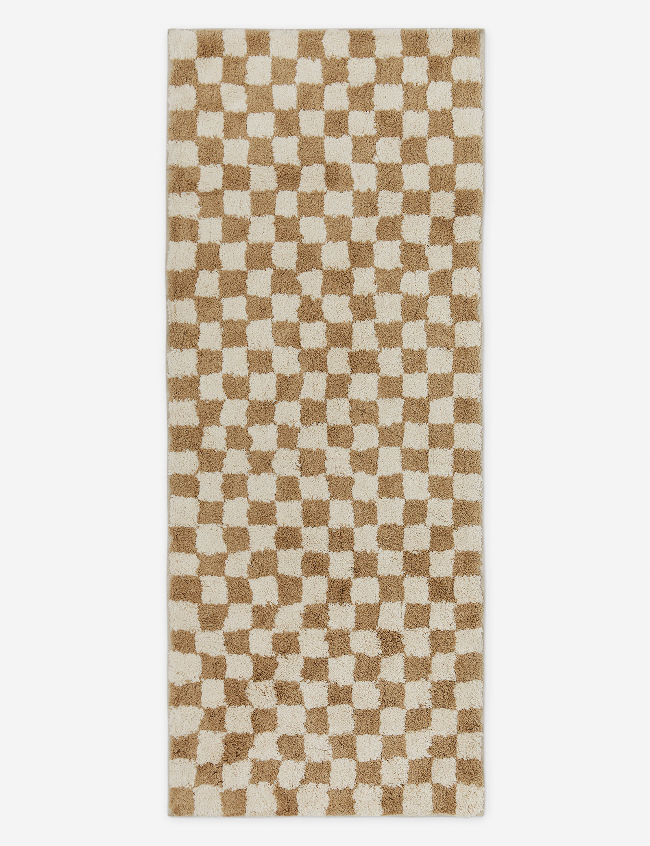 Brix Checkerboard Bath Mat | Two-Tone, Hand-Drawn Pattern