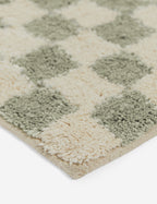 Brix Checkerboard Bath Mat | Two-Tone, Hand-Drawn Pattern