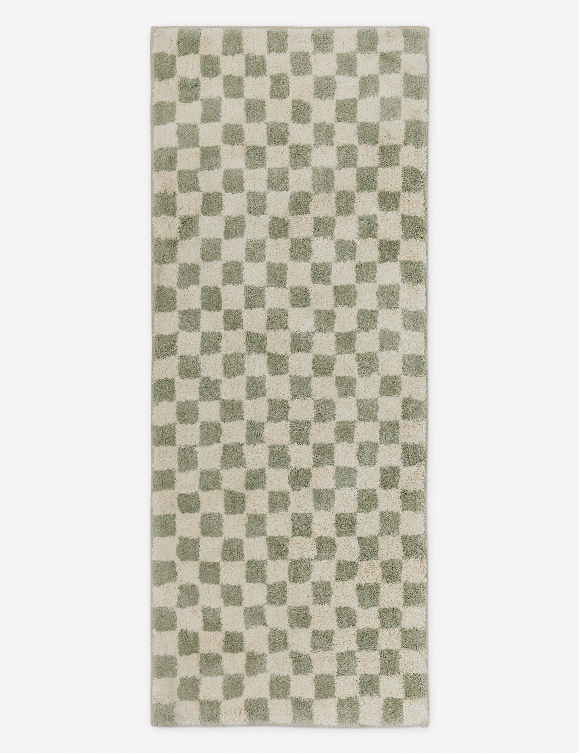 Brix Checkerboard Bath Mat | Two-Tone, Hand-Drawn Pattern