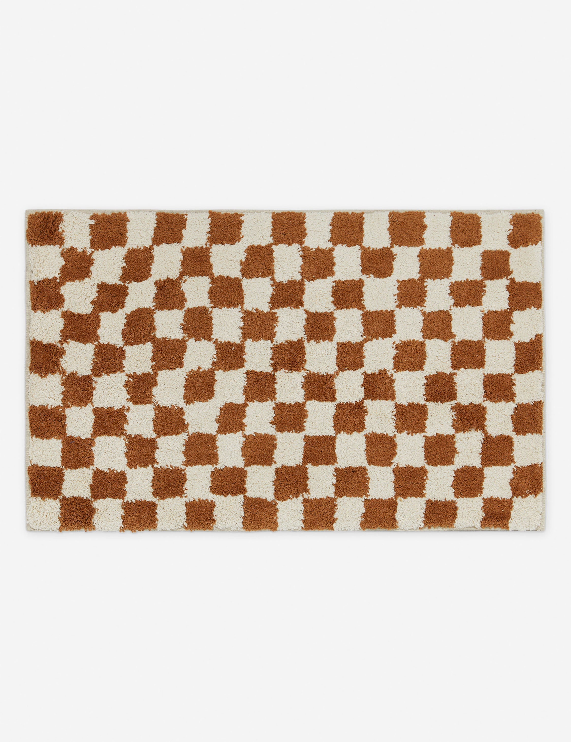 Bello Checkerboard Bath Mat | Two-Tone Pattern, Soft Touch