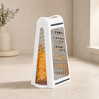 Cheese Grater, Stainless Steel, 2-Sided Design, Storage Container