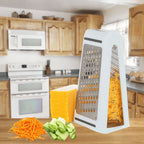 Cheese Grater, Stainless Steel, 2-Sided Design, Storage Container