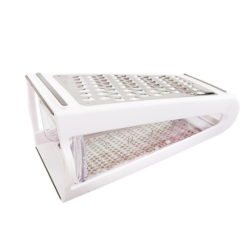 Cheese Grater, Stainless Steel, 2-Sided Design, Storage Container