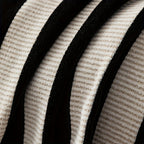 ChenilleStyle: Sofa cover in modern striped design in black and white for cozy comfort – for sofa and living area
