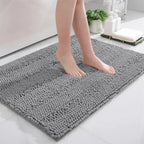 Bath Mat Chenille Non Slip Washable Bathroom Rug