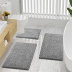 Bath Mat Chenille Non Slip Washable Bathroom Rug
