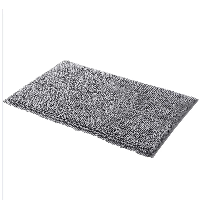 Bath Mat Chenille Non Slip Washable Bathroom Rug