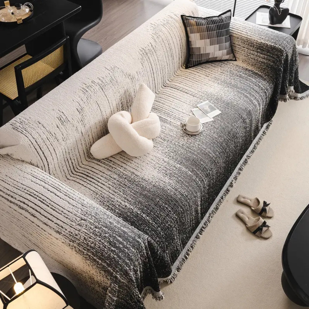 Chenillepur: Sofa cover in a modern neutral tone with durable protection & cozy texture – for sofa & living area