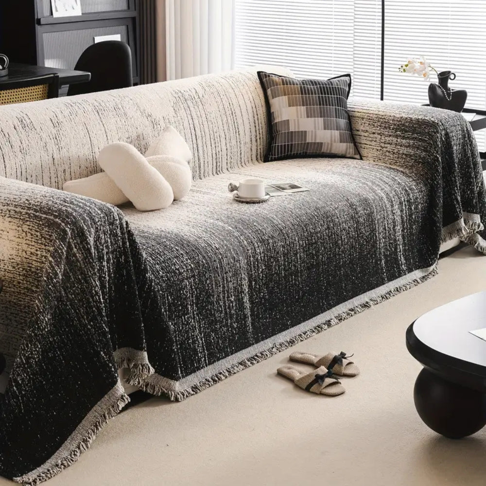 Chenillepur: Sofa cover in a modern neutral tone with durable protection & cozy texture – for sofa & living area