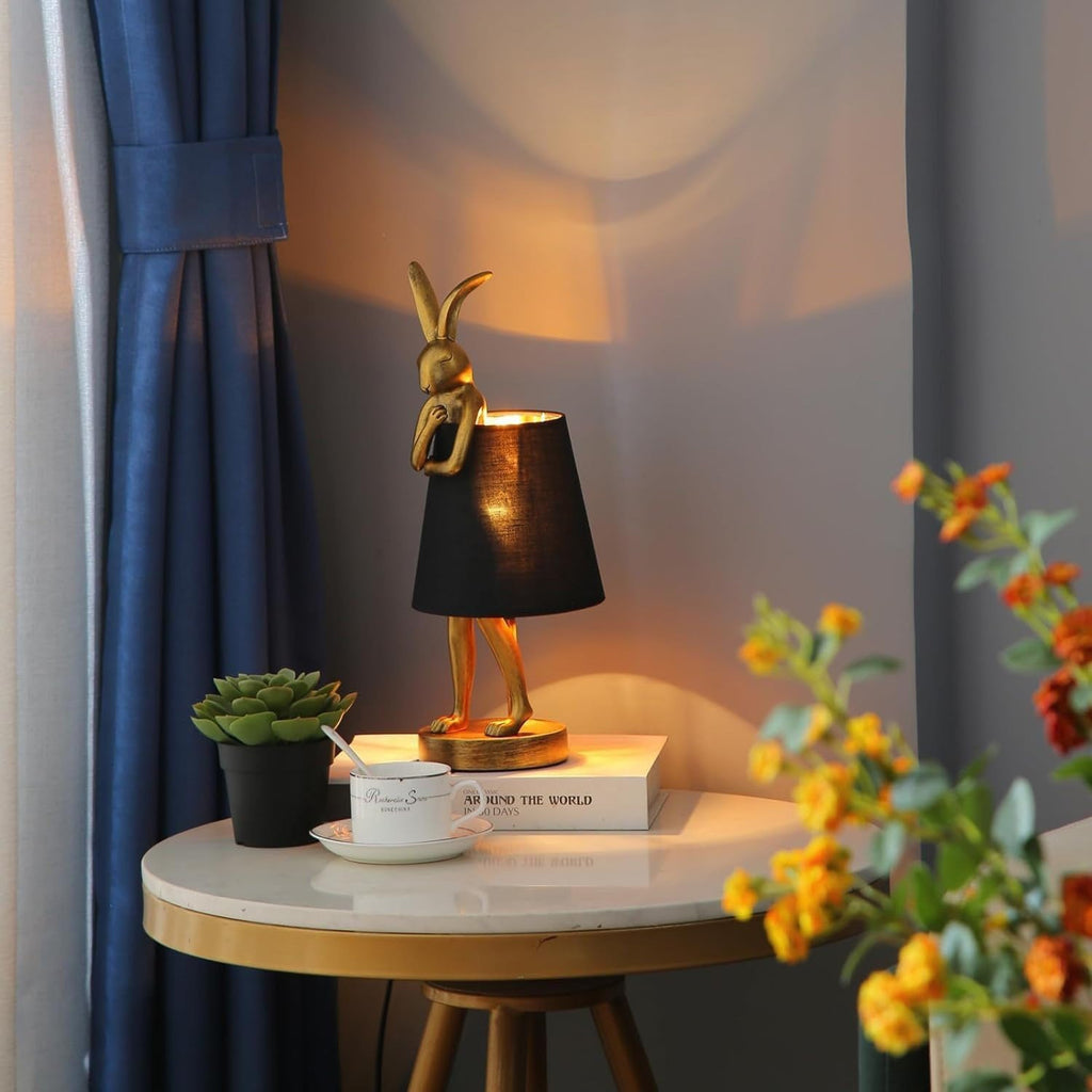 Chester Whimsical Resin Rabbit Table Lamp
