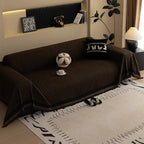 ChevronHaus: Sofa Throw in Herringbone Design with Decorative Tassels – for Living Room & Couch