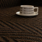 ChevronHaus: Sofa Throw in Herringbone Design with Decorative Tassels – for Living Room & Couch