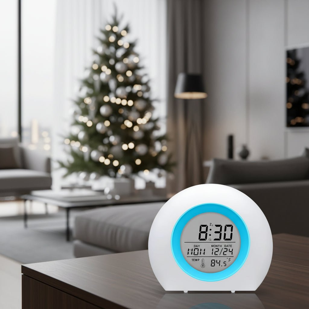 Childrens Alarm Clock Digital LED Night Light Snooze Function