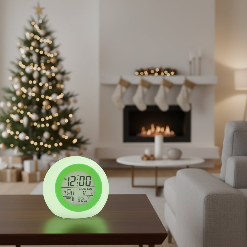 Childrens Alarm Clock Digital LED Night Light Snooze Function