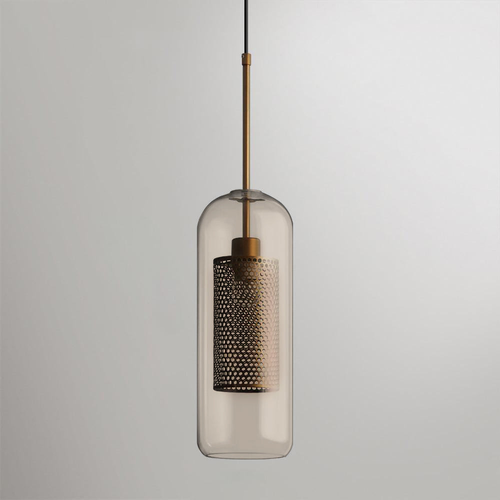 Chiswick Double-Layer Glass and Mesh Pendant Light