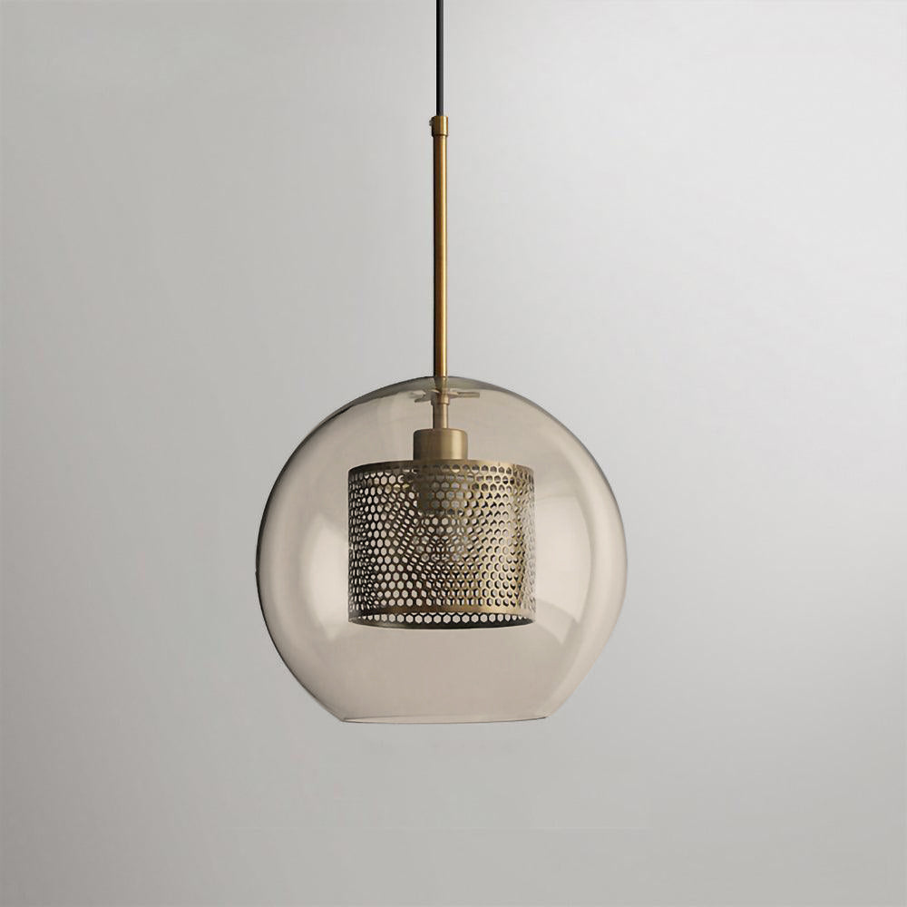 Chiswick Double-Layer Glass and Mesh Pendant Light